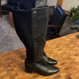 Calvin Klein Black Heeled Boots